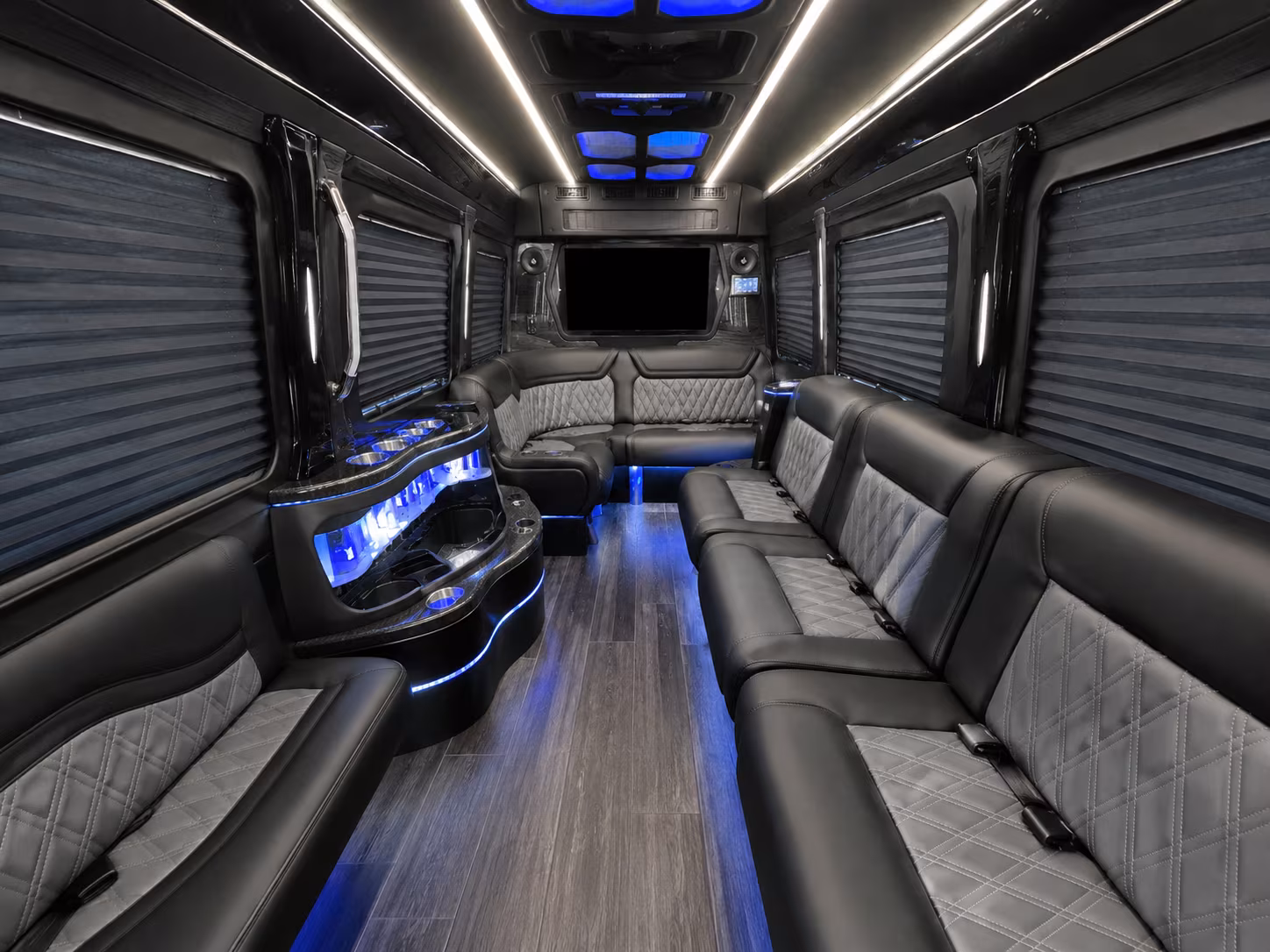 canton 50 passenger party bus inside