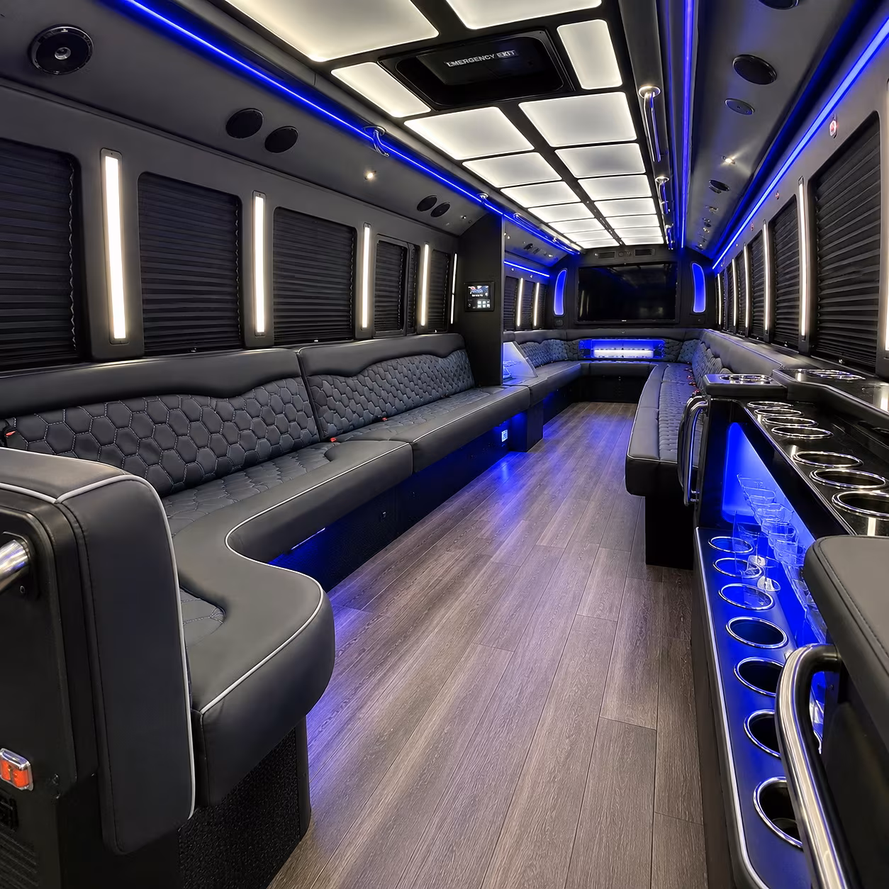 canton party bus rental interior